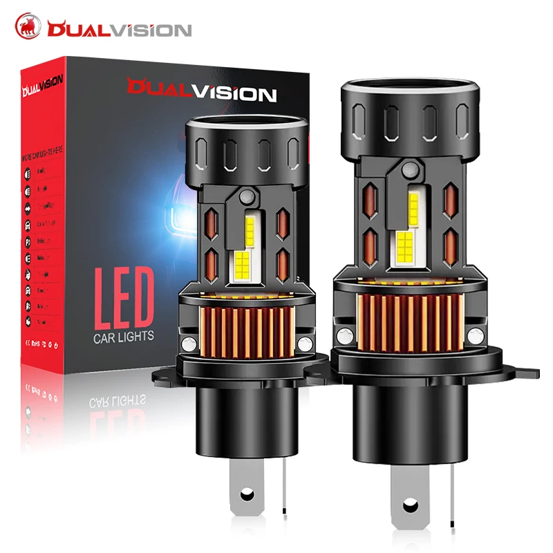 

2Pcs 8000000LM 6000W Super Bright Canbus Auto Headlamp Turbo LED H4 9003 High Low Beam Headlight Bulb 32 CSP Chips No Error 12V