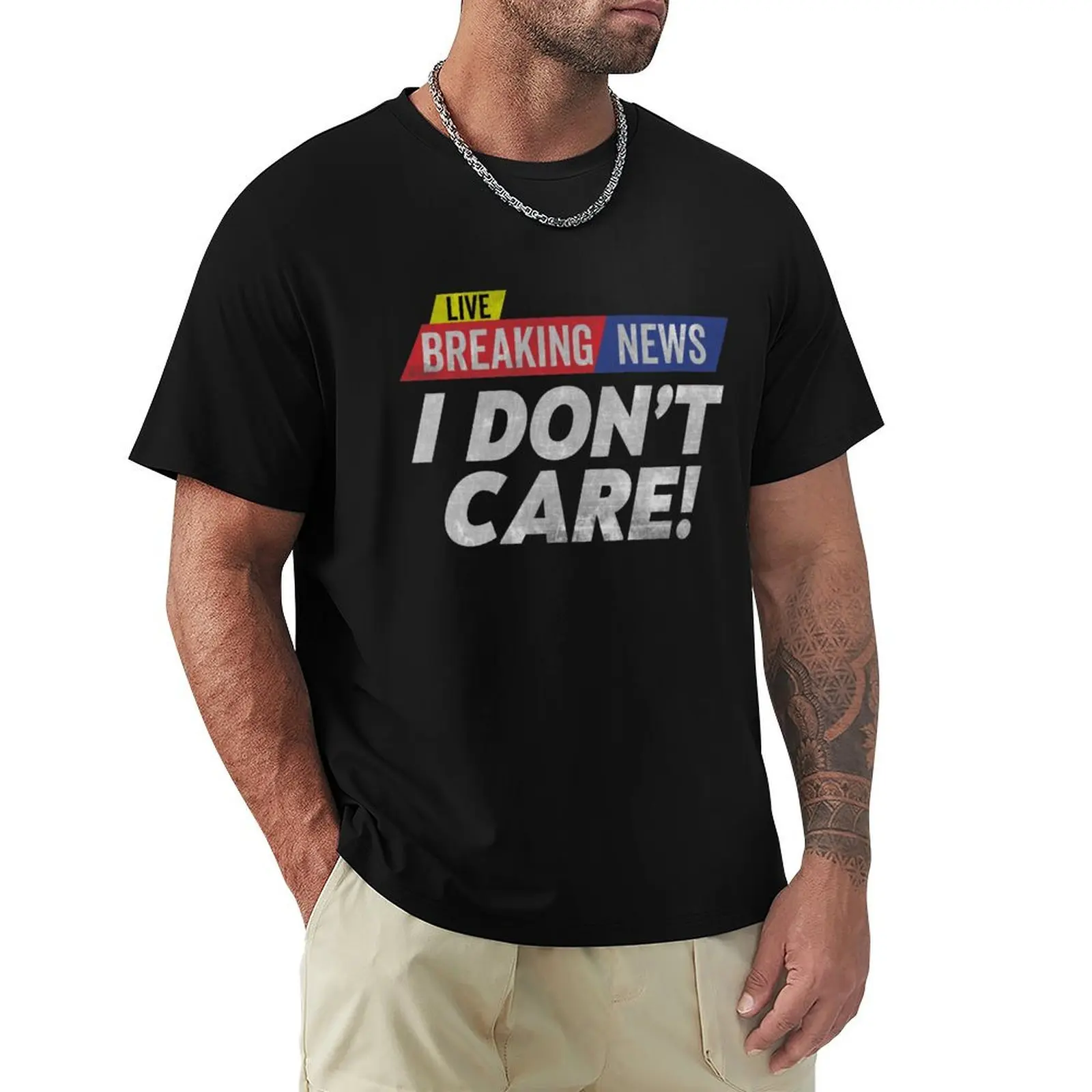 

Retro Vintage Breaking News I Don’t Care T-Shirt customs design your own vintage t shirts for men pack