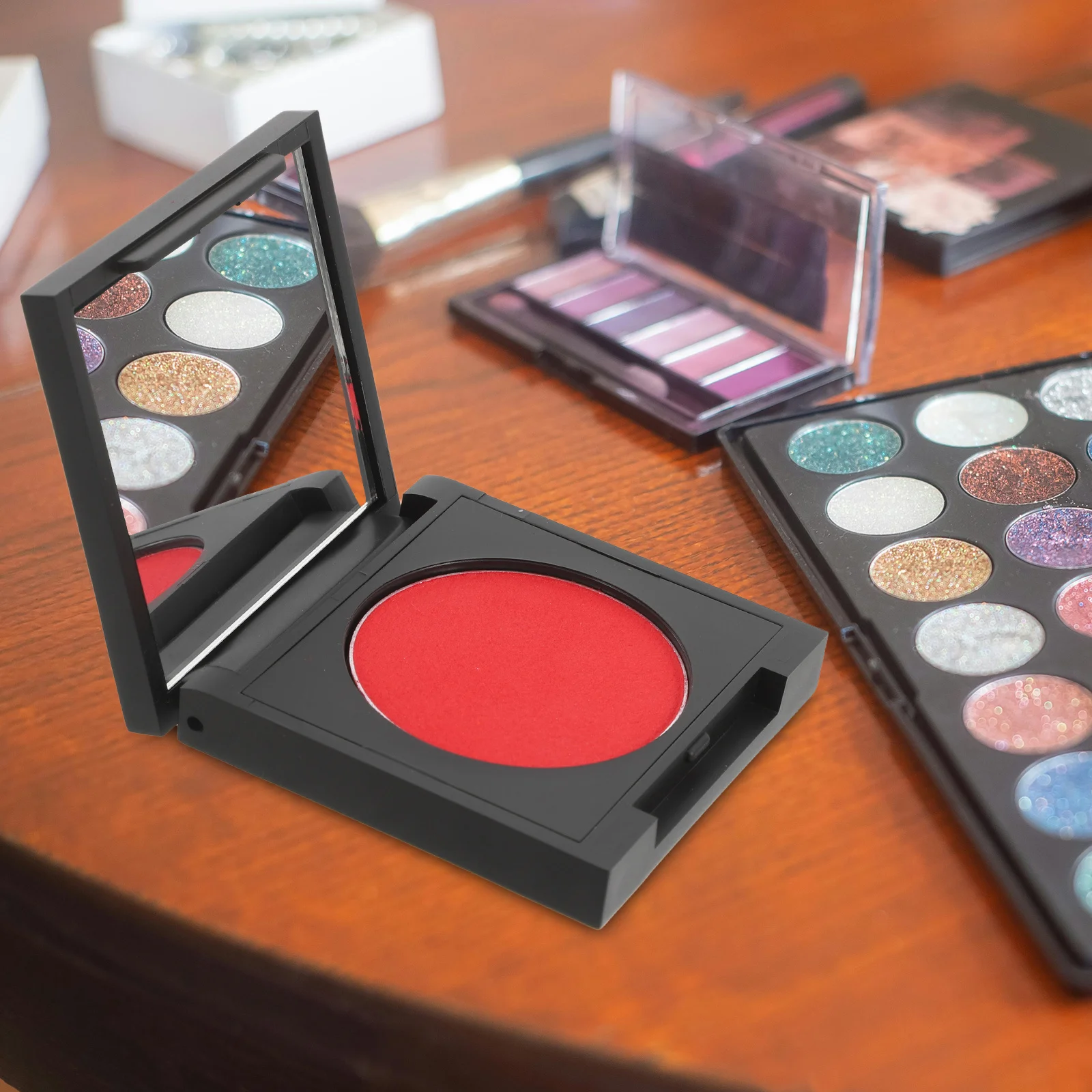 أحادية اللون لون عينيه ماكياج المهنية طويلة ارتداء لامع ظلال العيون مسحوق حريري تألق مشع مضيئة ل