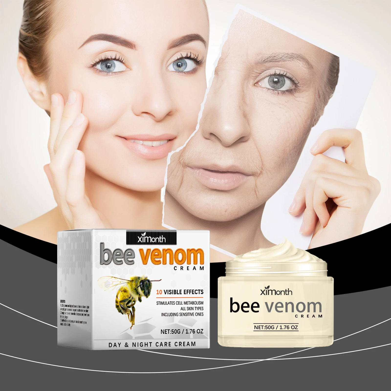 

ximonth Anti-Wrinkle Firming Cream for Face Skin Moisturizing and Hydriating Desalinating Fine-grain Skin Rejuvenating