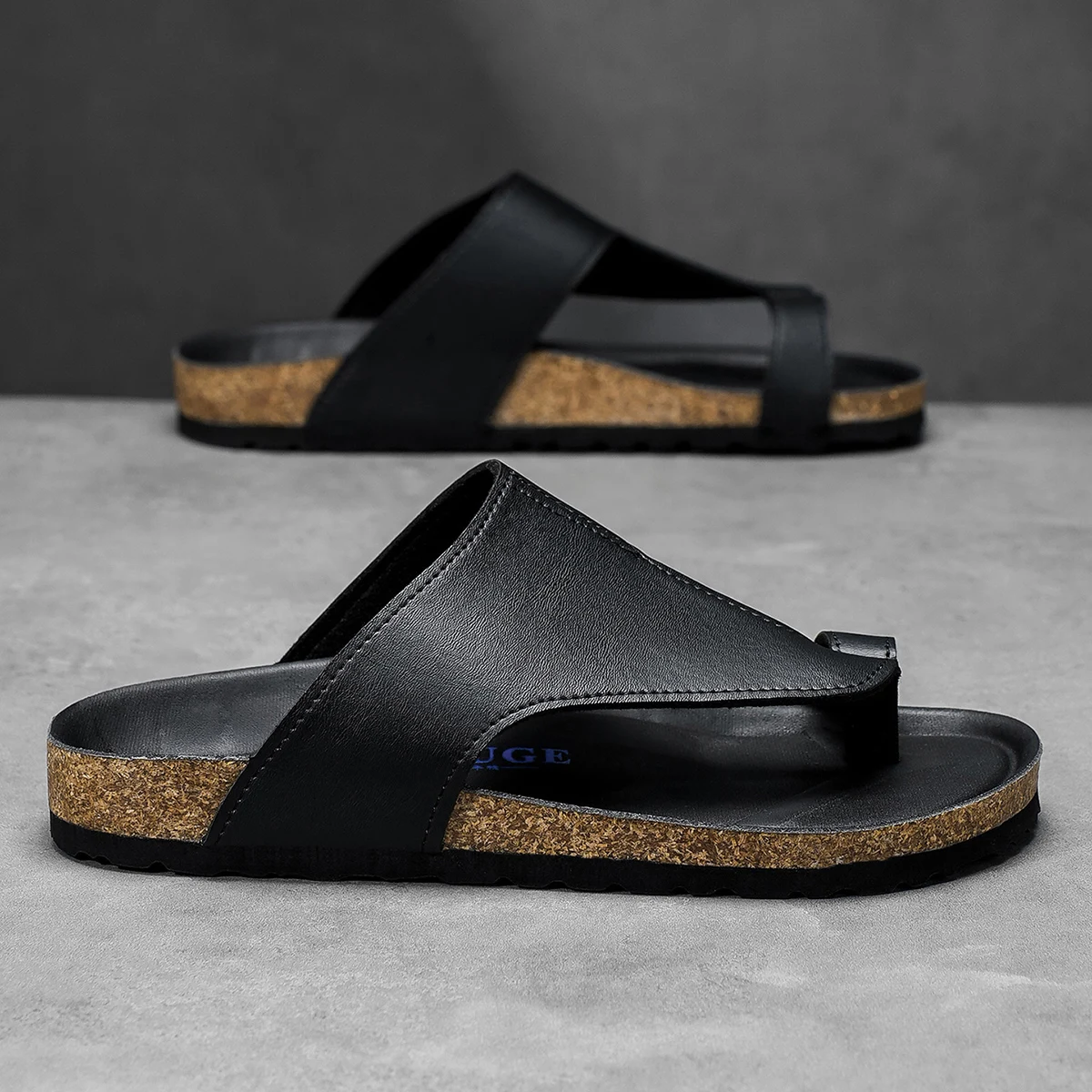 Big Size 48 49 Cork Slippers M - Flip Flop Leather Men recension och pris