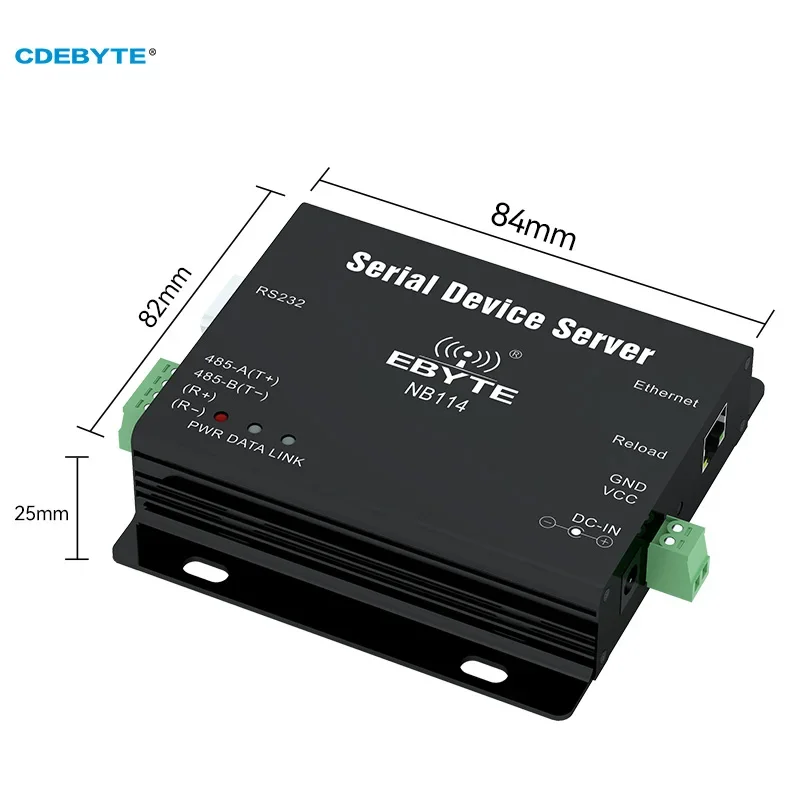 UART RS485/RS232/RS422 to Ehernet Modem NB114 DNS MQTT TCP UDP ModBus Gateway Long Distance Fixed Wireless Serial Device Server