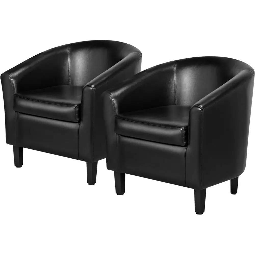 

Lounge Chair, Upholstered Chaise Lounge Armchair, Comfy Club Chair with Sturdy Legs for Lounge/Bedroom/Office/Waiting Room, Blac