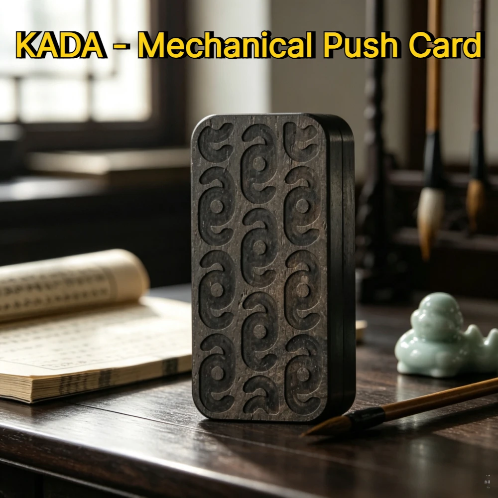 KADA EDC Mechanical Purple Sandalwood Carved Built-in PEEK Midplate Direct Push Fingertip Card Stress Relief Toy