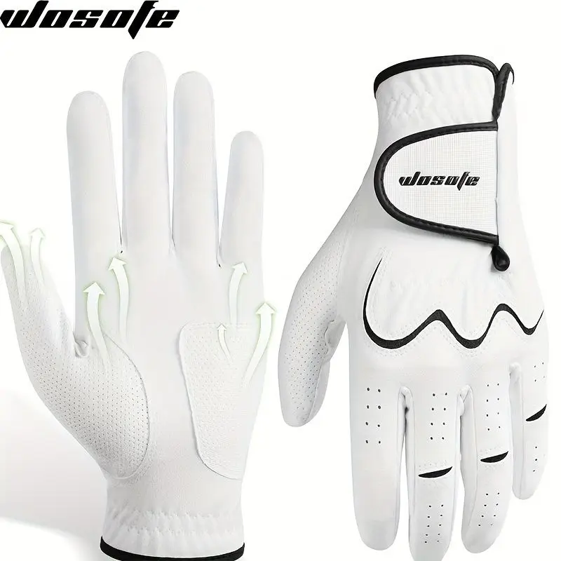 Golf Gloves Men's Left Hand Lycra Nano Fiber Fabric Soft Comfortable Breathable Golf Gloves