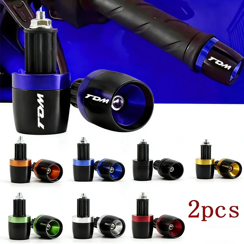 For Yamaha TDM 850 900 TDM850 TDM all years Motorcycle Handlebar Grips Ends Handle Bar Cap End Plug modified Accessories 7/8