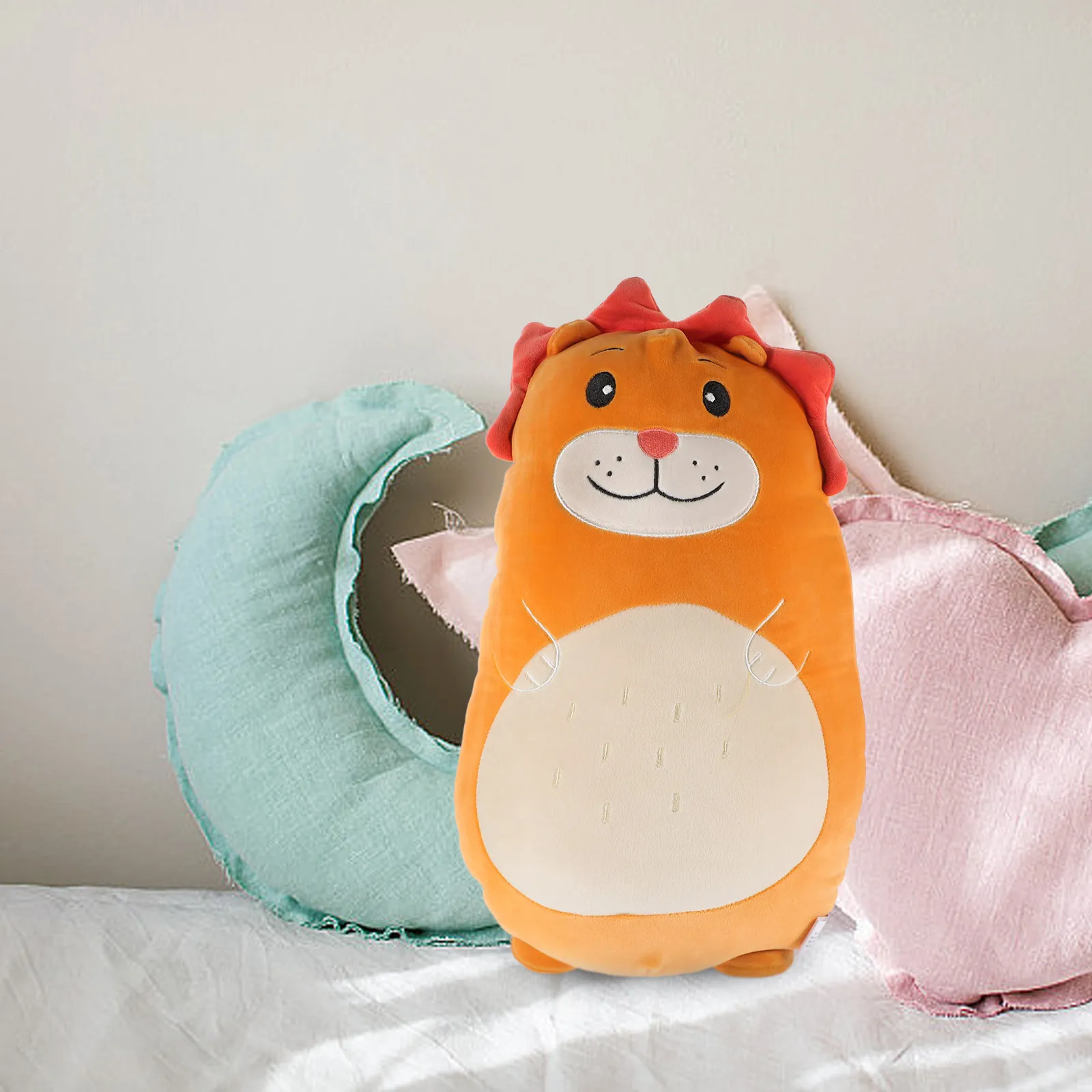 

1Pcs Cute Lion Character Decorative Pillow Premium Cotton Build Lovely Warm Atmosphere Ideal for Porch Dressing Table Child Room