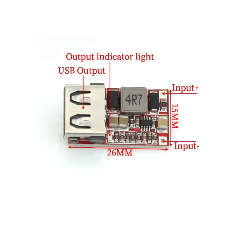 2/10/30PCS DC 6-24V 12V/24v to 5V USB Output charger step down Power Module Mini DC-DC Step Up Boost Module Power