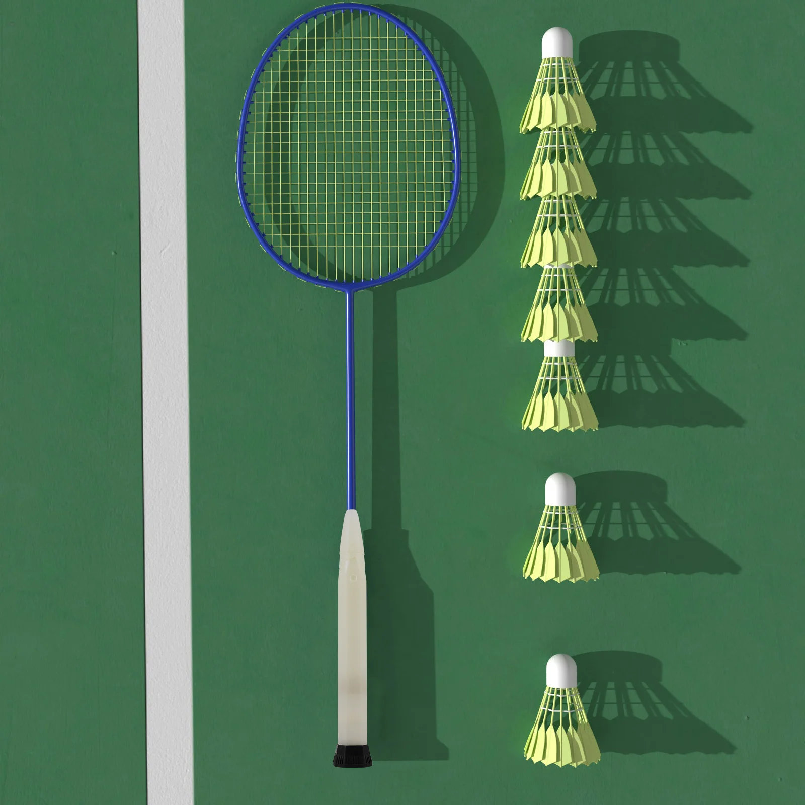 1 مجموعة من مقبض عائم قبضة كرة الريشة استبدال عدم الانزلاق سطح بلاستيكي أملس دائم مضرب تنس قبضة اللوازم الرياضية