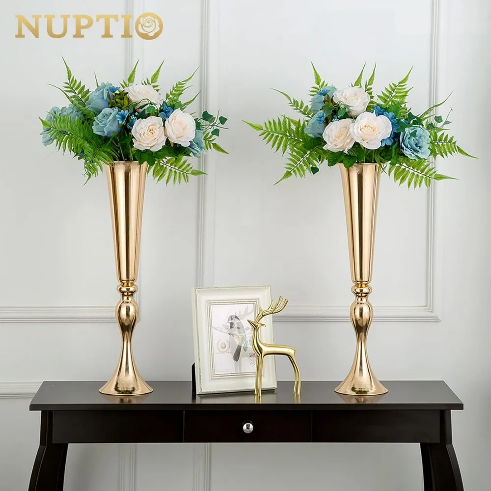 Elegant Tall Centerpiece Vases Set of 6 for Weddings and Party Decors