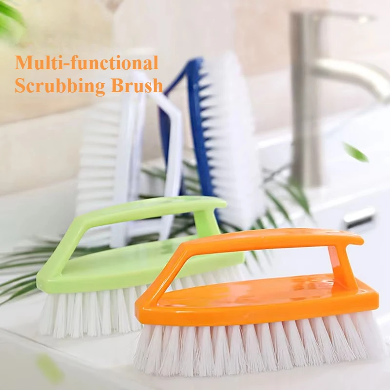 Multi-functional Scrubbing Brush Hard Bristle Wash Clothes Shoes Scrub Brush Portable Plastic Hands Cleaning Brush for Bathroom