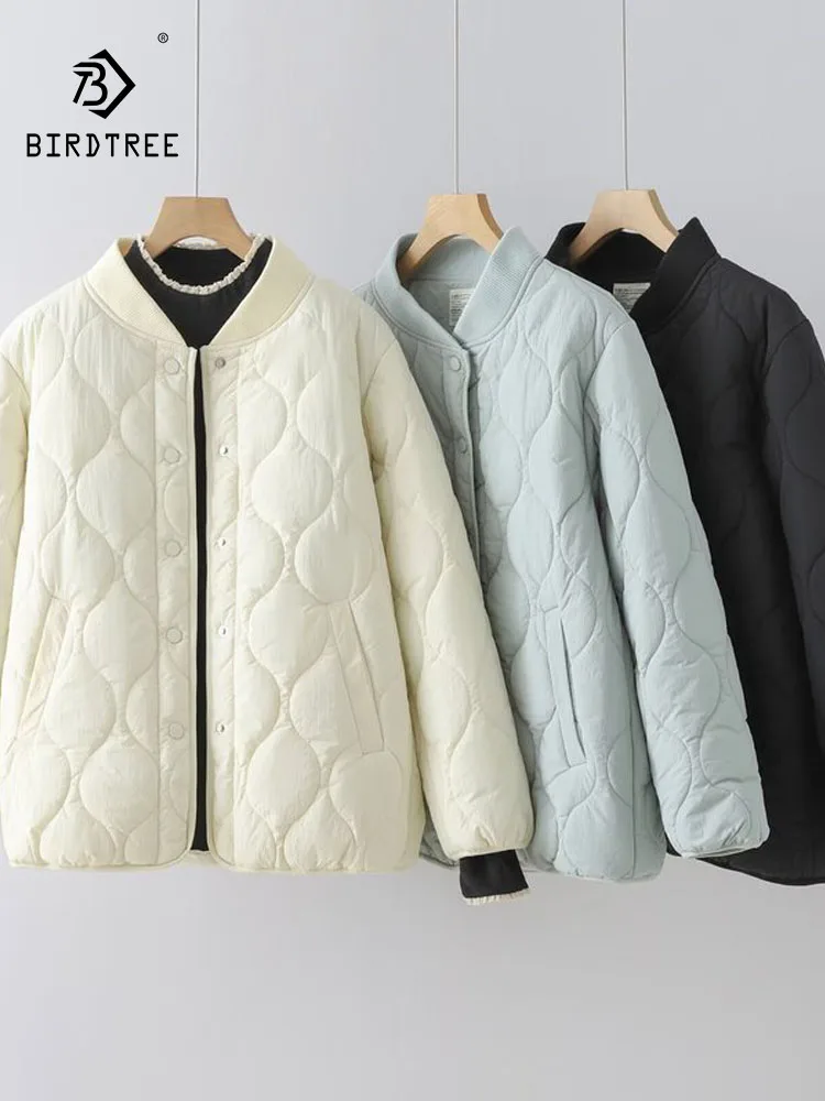 

New 2025 Winter Cotton Padded Coat, Women Stand Diamond Grid Pocket, Mori Girl Versatile Warm Loose Solid Outerwear C5D627CC