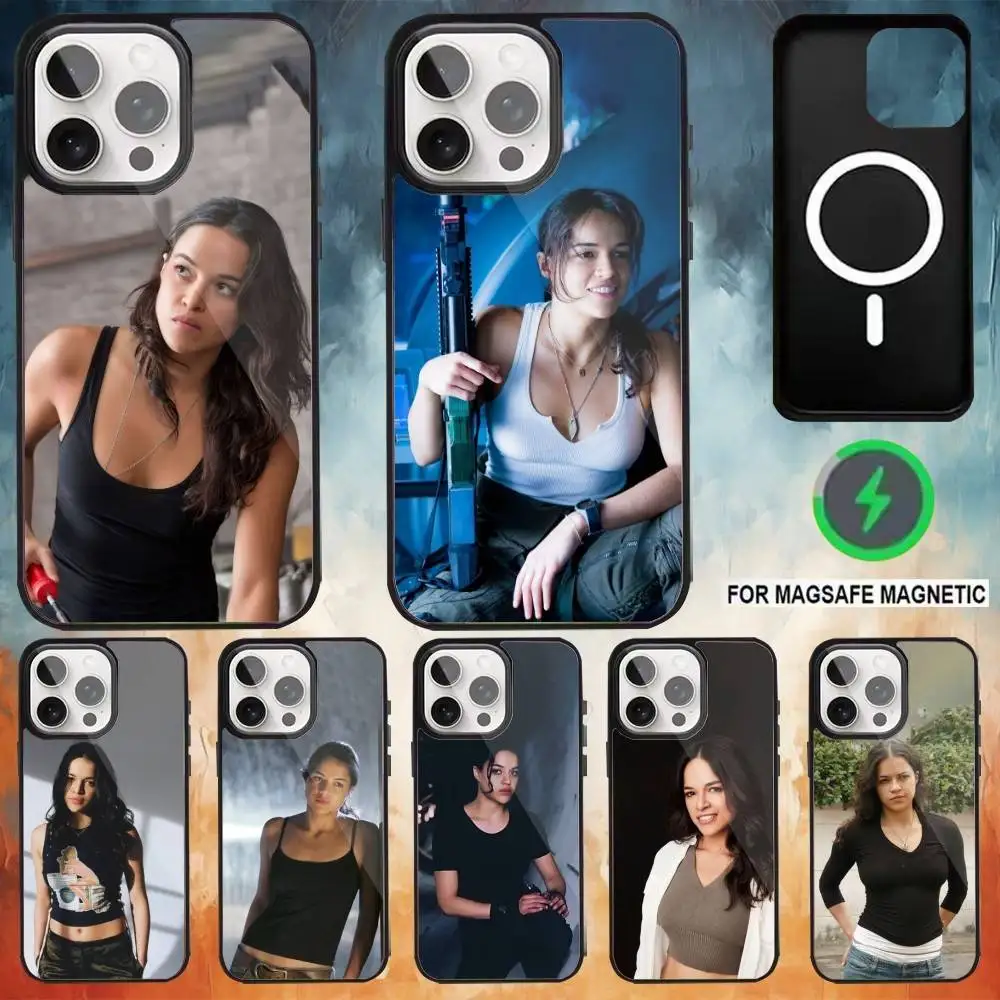 

M-Michelle R-Rodriguez Phone Case For iPhone17,16,15,14,13,12,11 Plus,Pro Max Magnetic For Magsafe Wireless Charging