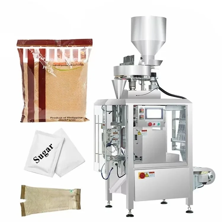 White Brown Sugar Salt Pouch Filling Packaging Machine Rice 100g 250g 500g 1 kg Bag Repacking Equipment Packing Machine
