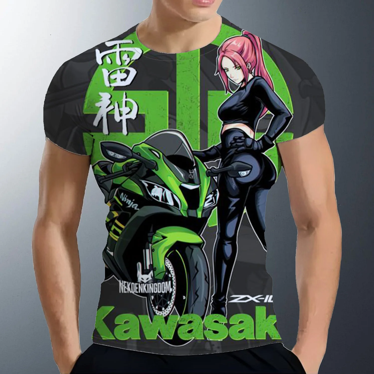

Kawasaki Motorcycle Uniform, Extreme Sports Streetwear, Street Fashion For Men, 2025 High-quality T Shirt For Both Men And Women