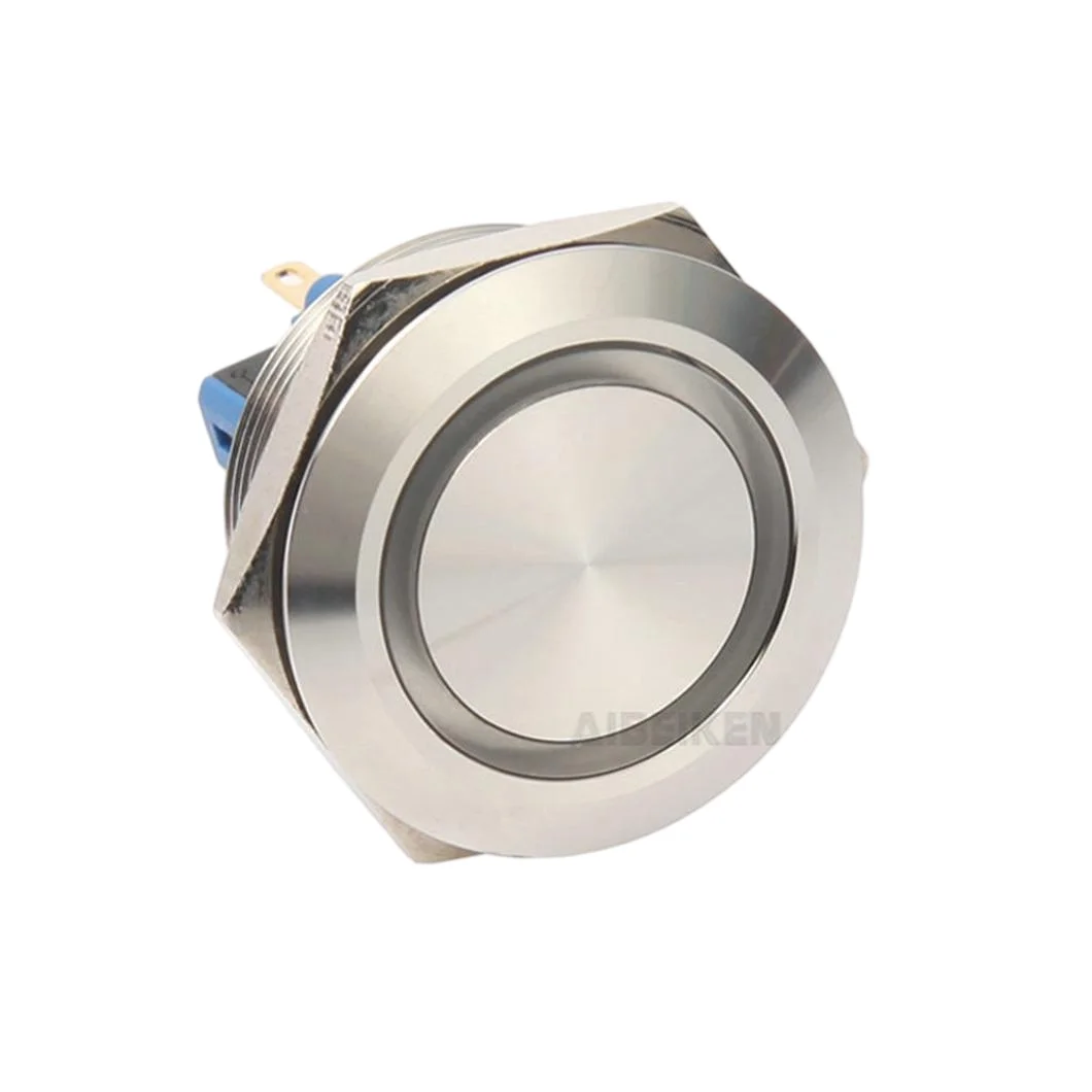 IB30S 30MM 1NO1NC Metal Push Button Switch Self-Latching/Reset Function Push Button with LED Ring Light 6V/24V/220V
