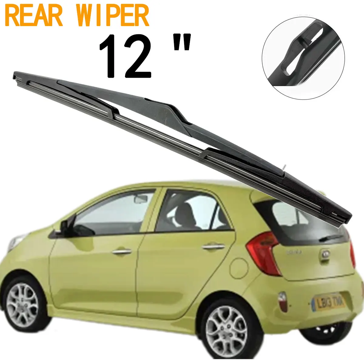 1 Stück Heckscheibenwischerblatt 12 Zoll für KIA Picanto Hatchback MK1 2004-2011 Windschutzscheibe Heckscheibenwischerblatt Autozubehör