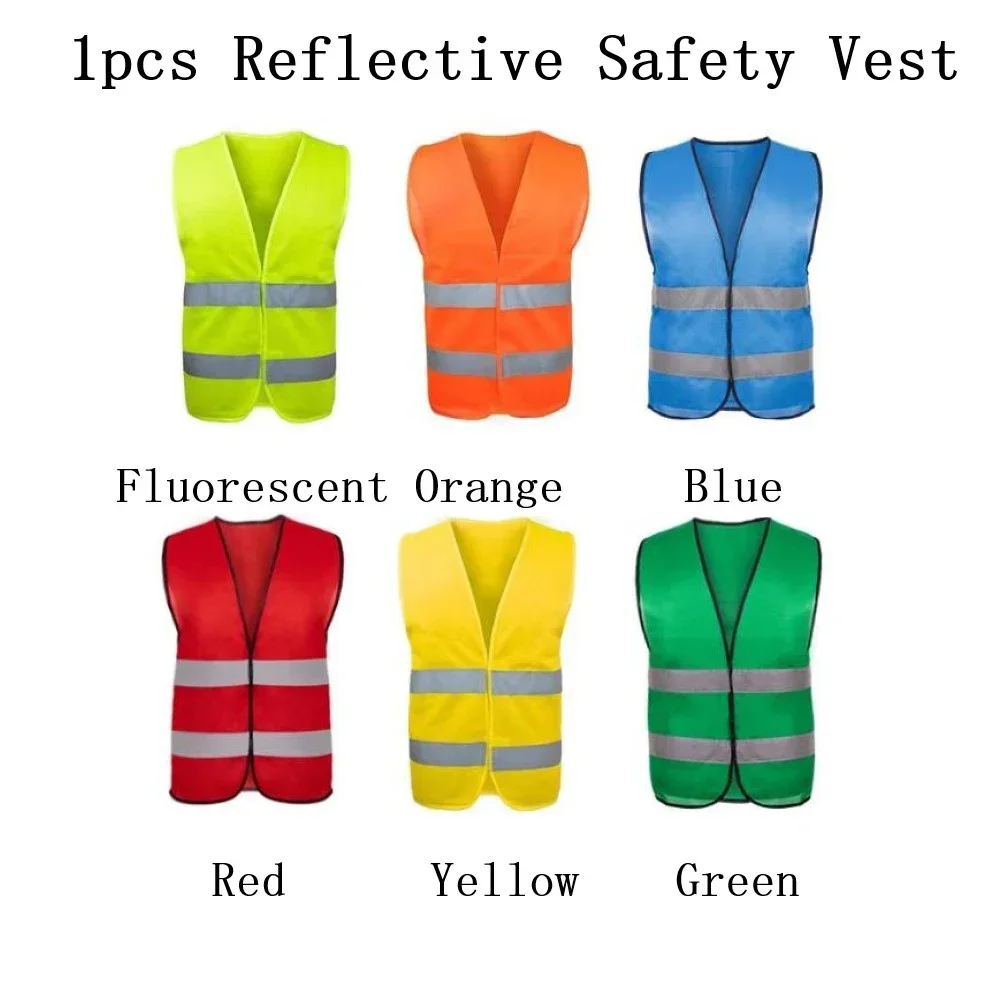 Hi Vis Vest High Viz Visibility Waistcoat Safety Work Reflective Outdoor Reflective Safety Clothing Reflective Jacket