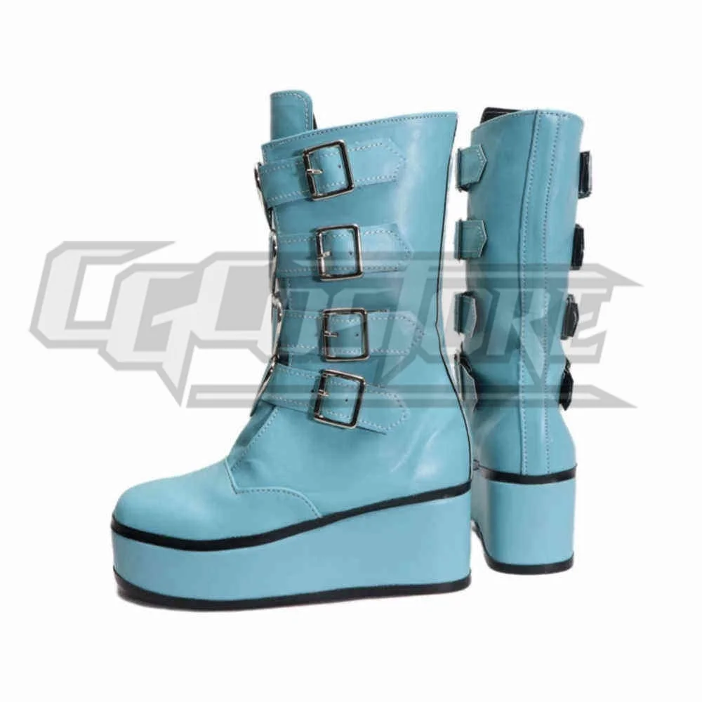 Shiranami Ramune Vtuber Cosplay Schuhe Stiefel für Männer Unisex Anime Charakter Kostüme Schuhe ACS-6104