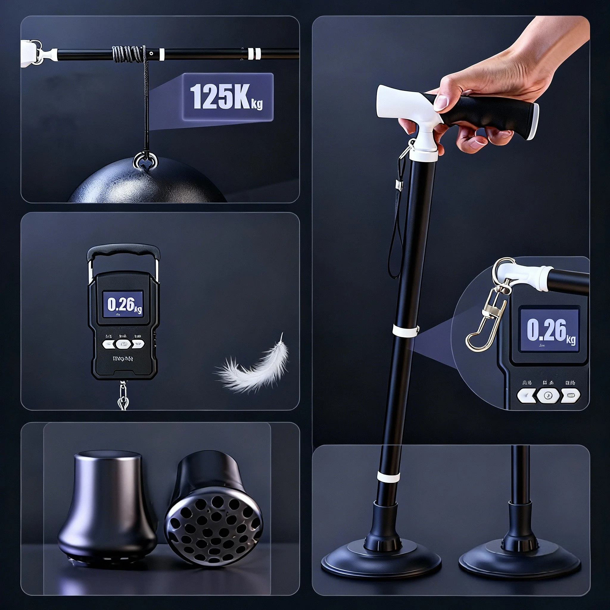 

Crutch Walking stick Easy to store Trekking pole Sturdy Lightweight hiking stick