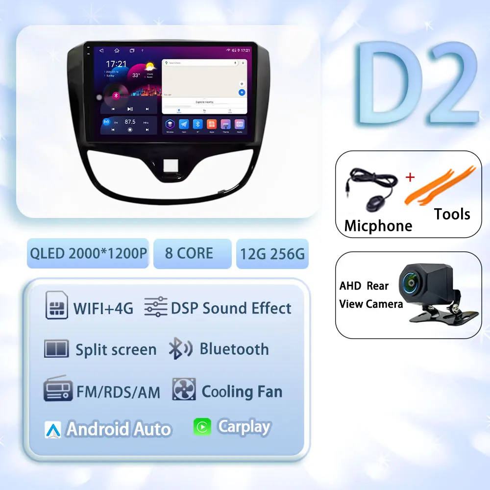 Android 15 Carplay Auto Voor OPEL KARL VinFast Fadil 2017-2020 GPS Multimedia Wifi DSP 2 K QLED Scherm autoradio Speler