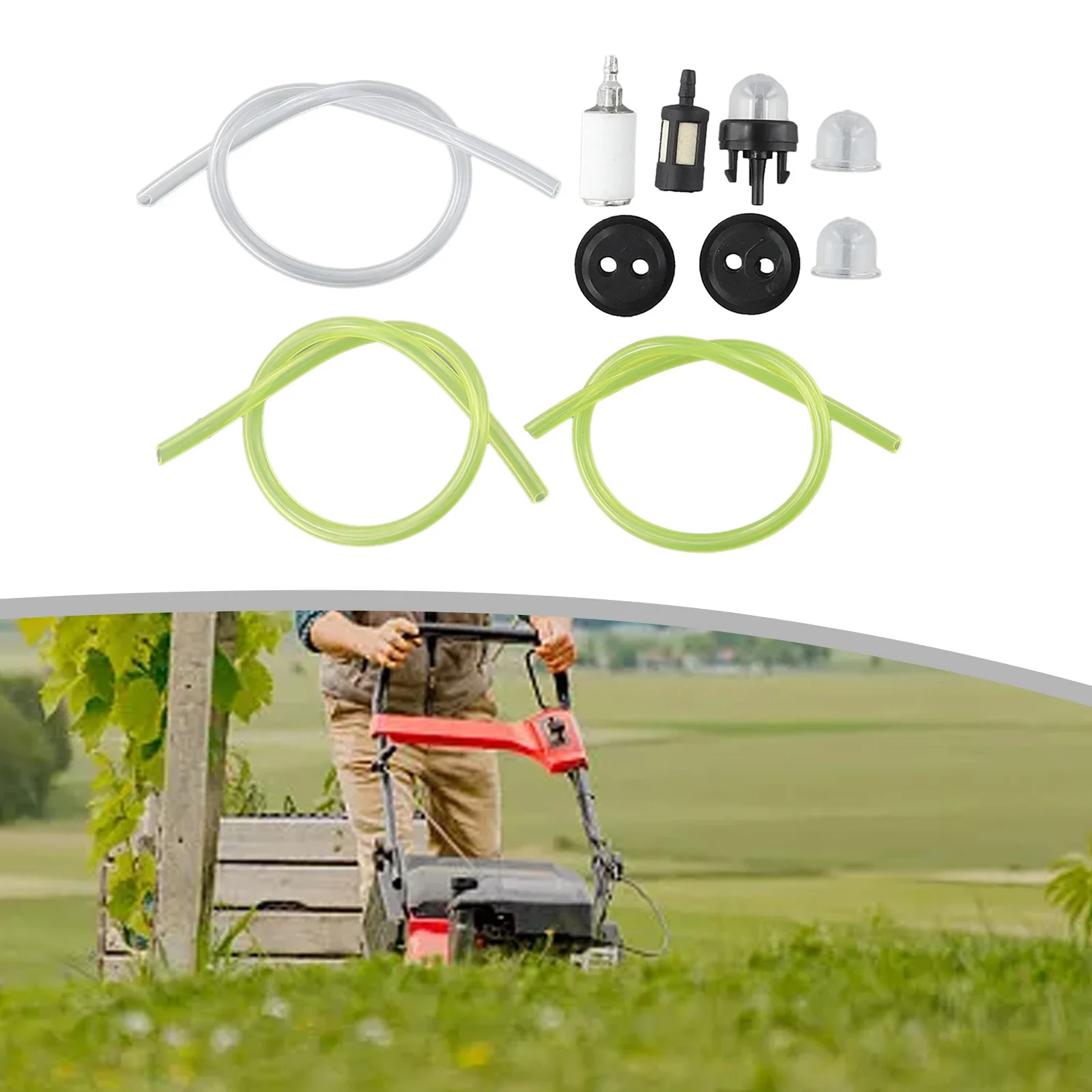30cm Fuel Hose Tube for Lawn For Mower Includes For Primer Bulb Accessories and Lightweight Fits Various Carburetors