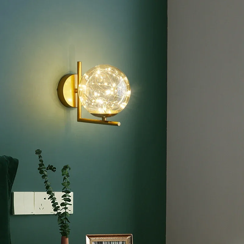 Retro und minimalistische Schlafzimmer Kopfteil Lampe Wanddekoration Atmosphäre Wohnzimmer TV Hintergrund Korridor Wandlampen