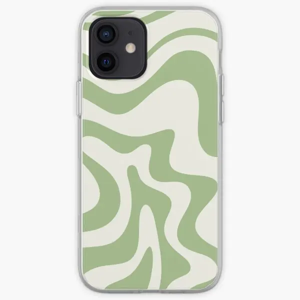 Liquid Swirl Retro Abstract Pattern 4 In  Phone Case Customizable for iPhone 11 12 13 14 Pro Max Mini X XS XR Max 6 6S 7 8 Plus