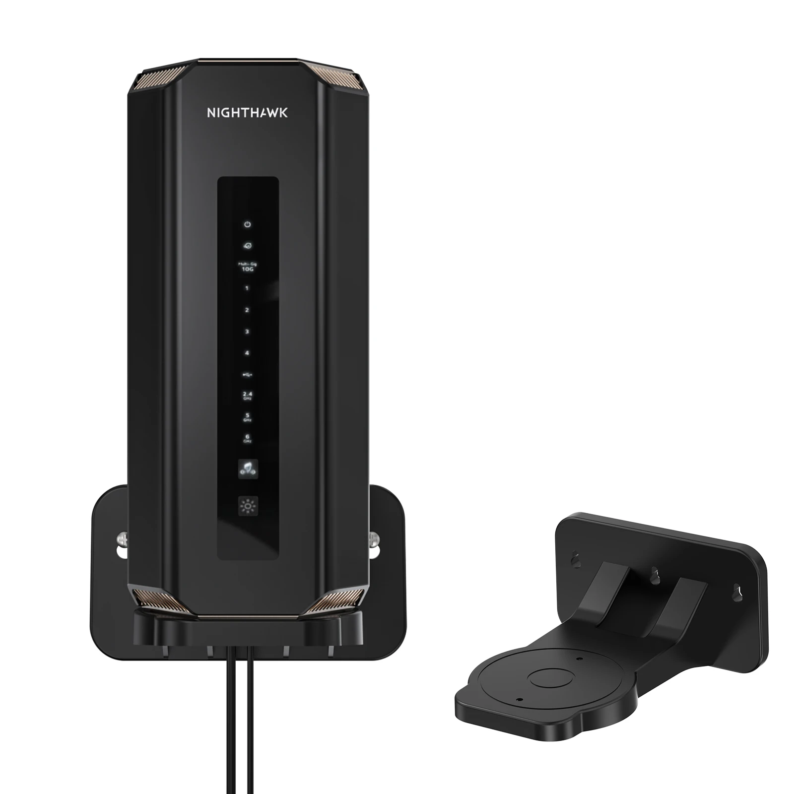 

EDUP HY-WT1217-B 2PCS WiFi 7 Wall Mount Bracket 2Packs Custom Fit for Netgear Orbi Nighthawk Signal Boost Space Saving Kit