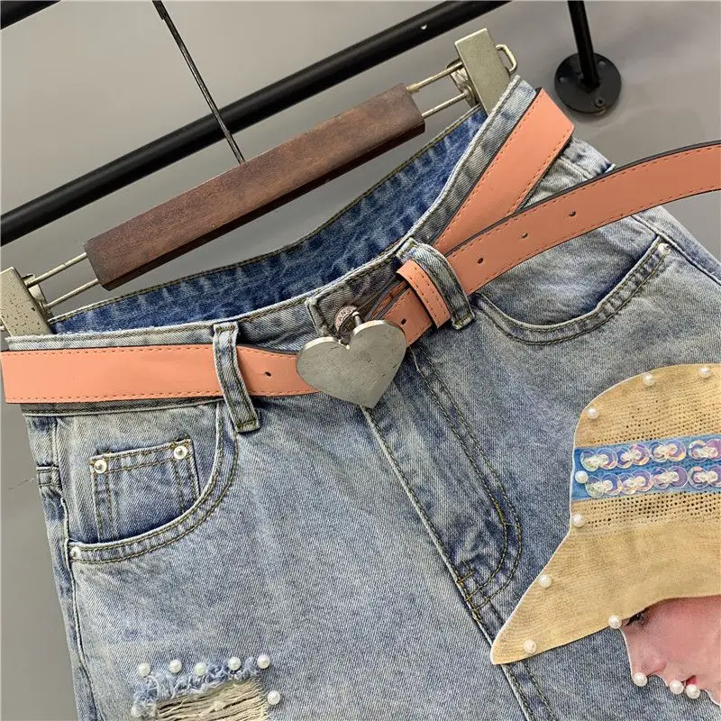 Schönheit karte quaste pailletten nagel loch fünf teil denim shorts weibliche gerade bein hosen trend hohe taille jeans Knie Länge