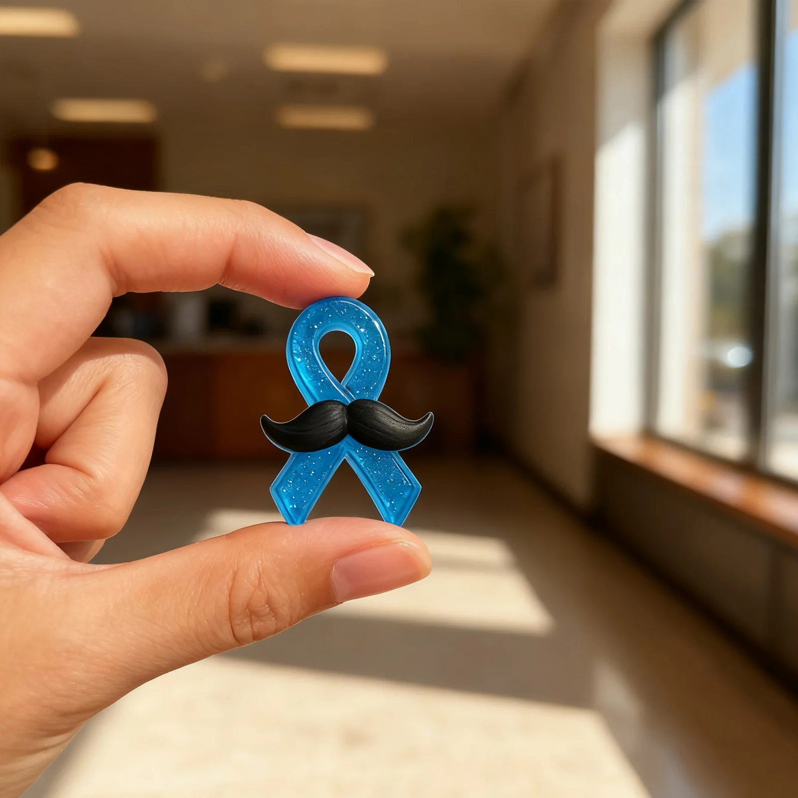 عناق جيب الشريط الأزرق، جيب مباركة مع بطاقة رسالة مباركة، هدية تذكارية ساحرة ملهمة للأصدقاء