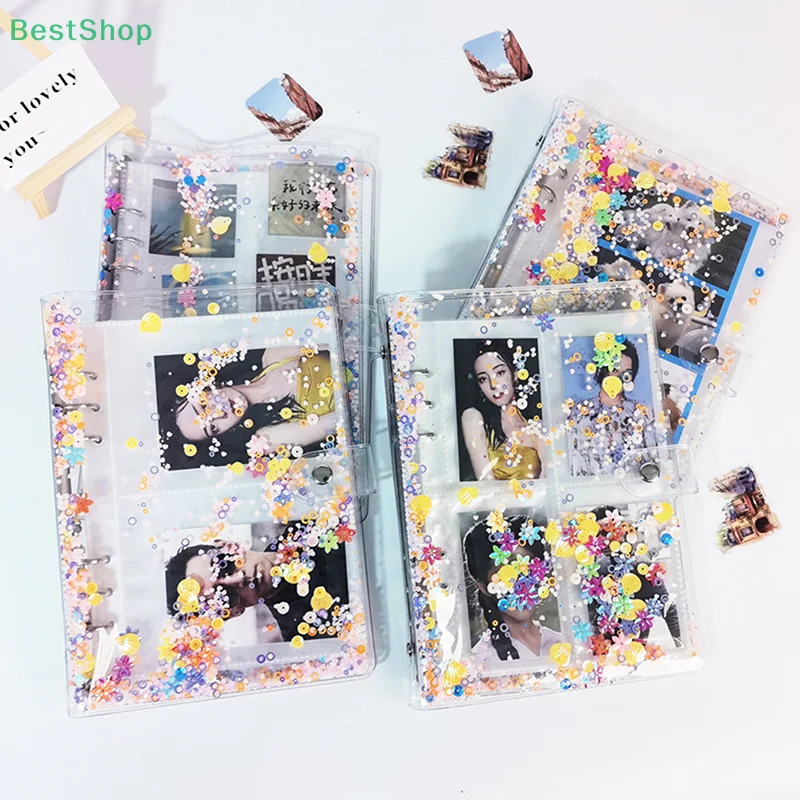 ★ ★ ★ A5 Glitter Bead Shell Trasparente Notebook Planner Organizer Raccoglitore Libri Custodia protettiva per notebook personale