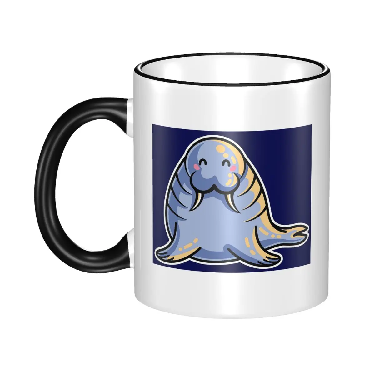 

Милая керамическая кружка с моржем, забавная чашка для кофе, чая, молока, посуда для напитков, подарок для друзей