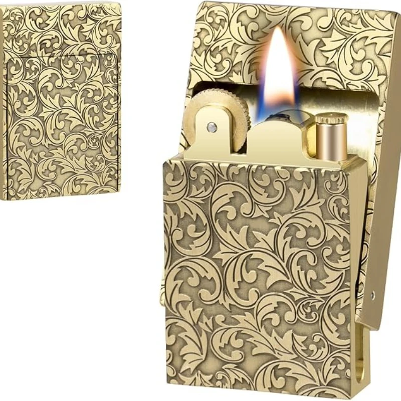 

New Vintage Drawer Oil Lighter: Handmade Metal Retro Design, Grinding Wheel & Personalized Style, Ideal Gadget for Men