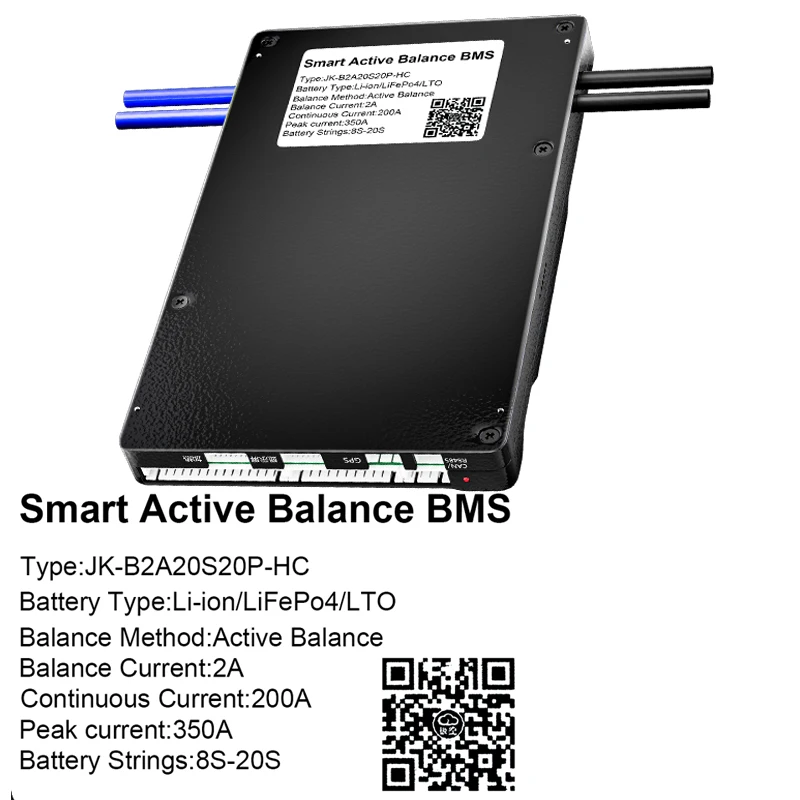 JIKONG BMS 8S Lifepo4 200A funzione di riscaldamento Bluetooth gratuita scheda di bilanciamento della batteria al litio RS485 BMS 20S 12V 24V con bilanciatore