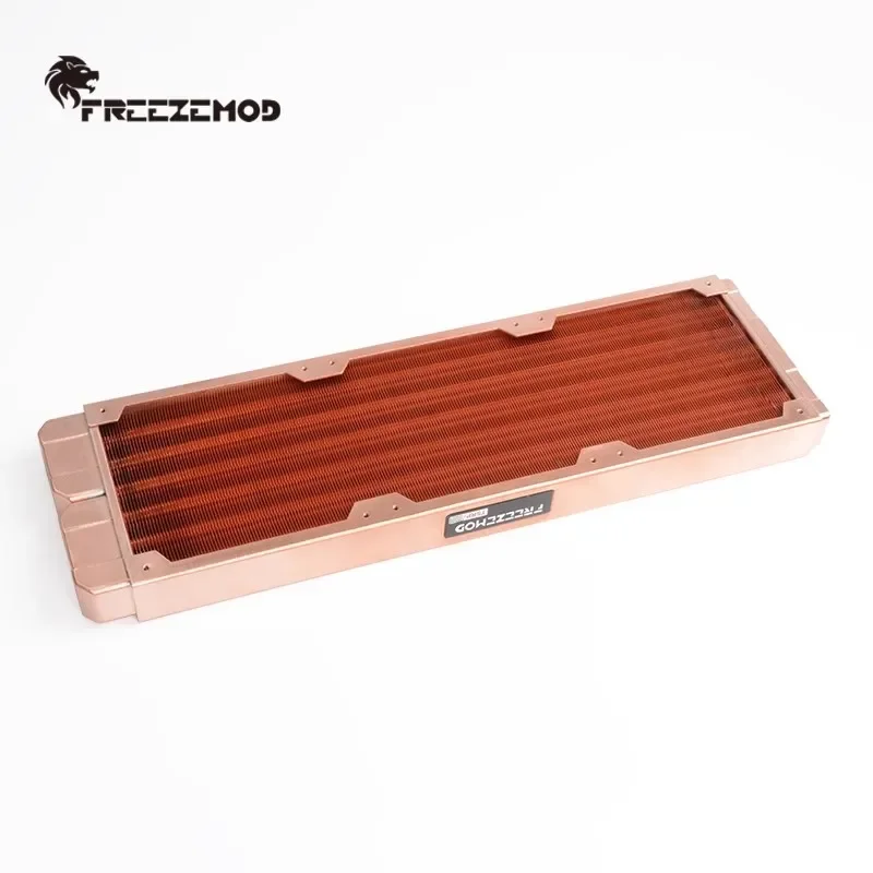 

FREEZEMOD полный чистый красный медный радиатор водяного охлаждения толщиной 29 мм 750 Вт TDP промышленный рассеиватель тепла 360 водяной охладитель, TSRP-ZT-360TG