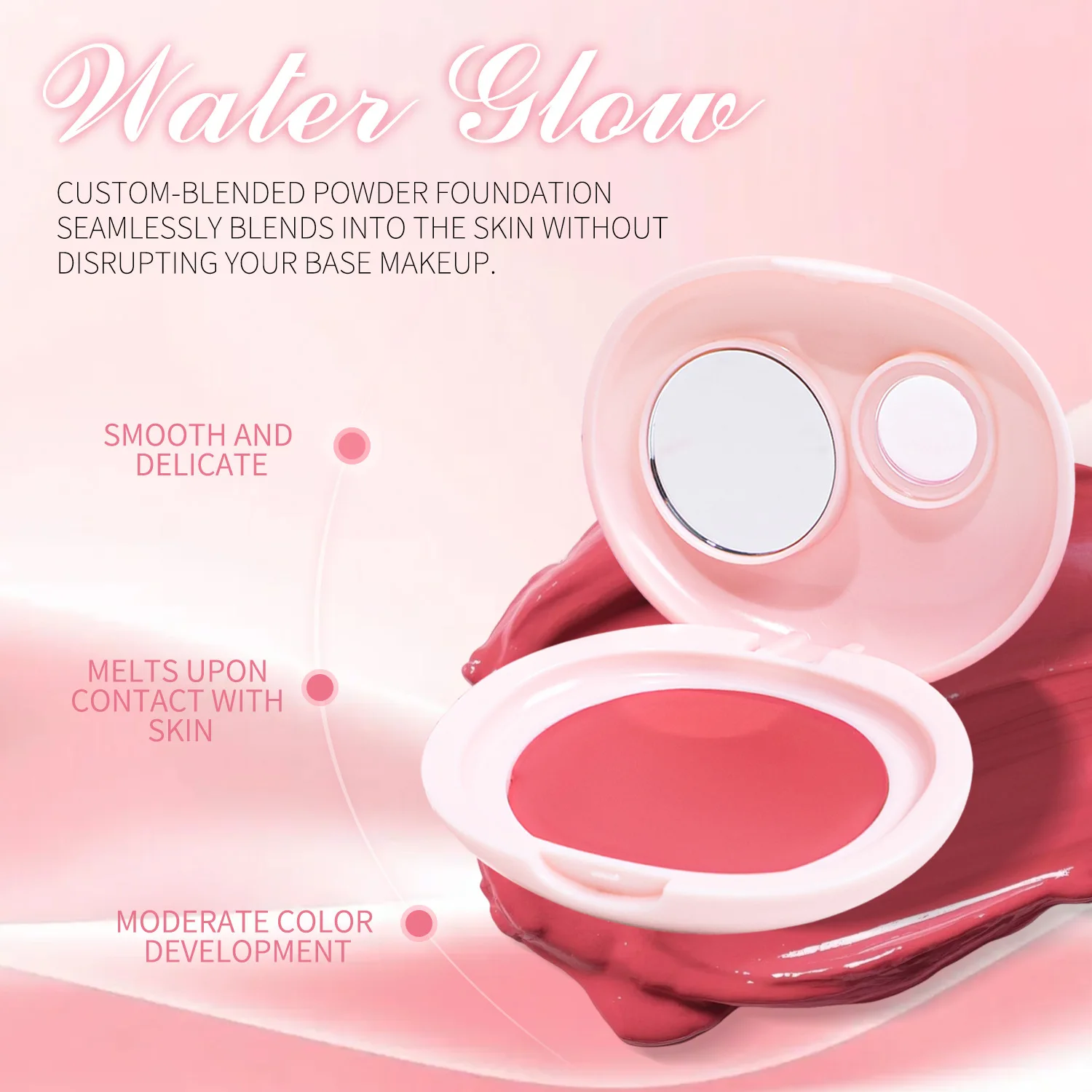 Taufrischer Rouge-Lippenbalsam, 2-in-1-Creme für Lippen & Wangen, sanfte, aufbaubare Farbe mit glänzendem Finish, leicht zu verblendender Make-up-Stift