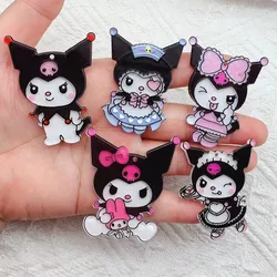 10pcs Acrylic Kawaii Cartoon Character Charms Pendant Jewelry Making Earrings DIY Girls Hairclip Phone Decor