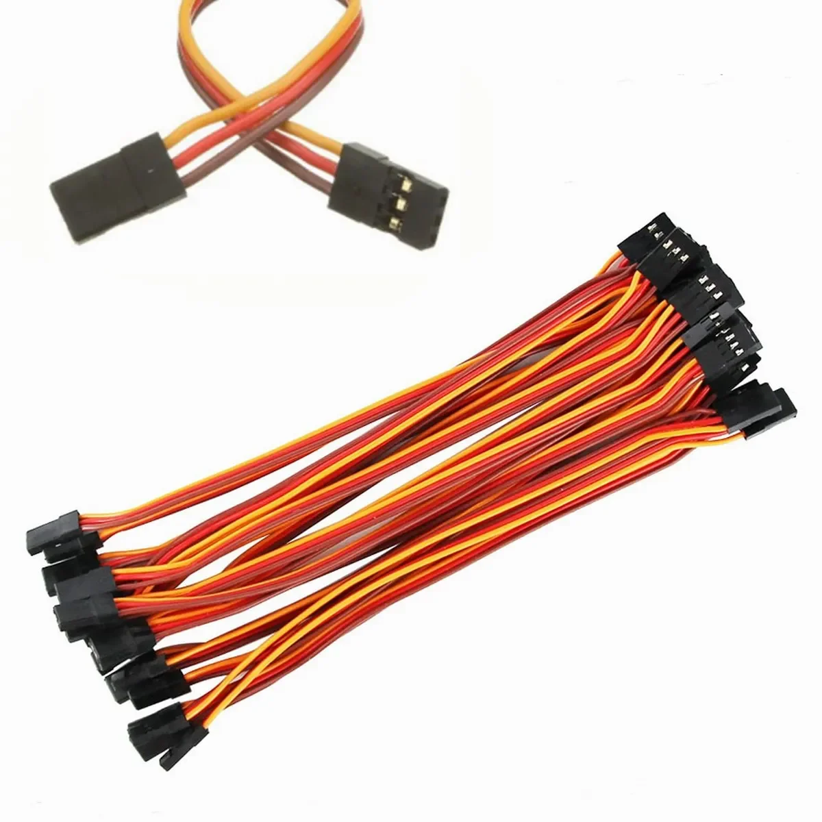 10 stks/partij 100mm/150mm/200mm/300mm/500mm/1000mm Servo Verlengsnoer Draad Kabel Mannelijke & Mannelijke Voor JR Futaba RC Servo