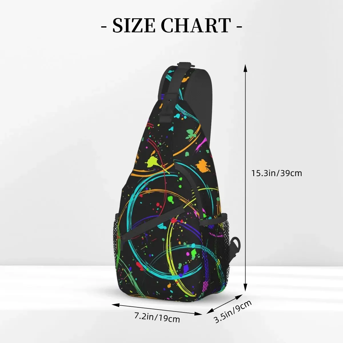 Neon Pattern Crossbody Bag Sports Paint Brush Strokes Chest Bag Unisex Women Man Fashion Shoulder Backpacks Travel