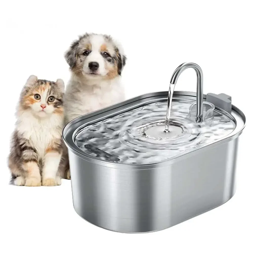 

3.2L Smart Cat Dog Water Dispenser With Faucet Stainless Steel Pet Automatic Water Drinker Filter Motion Sensor Fountain Bowls