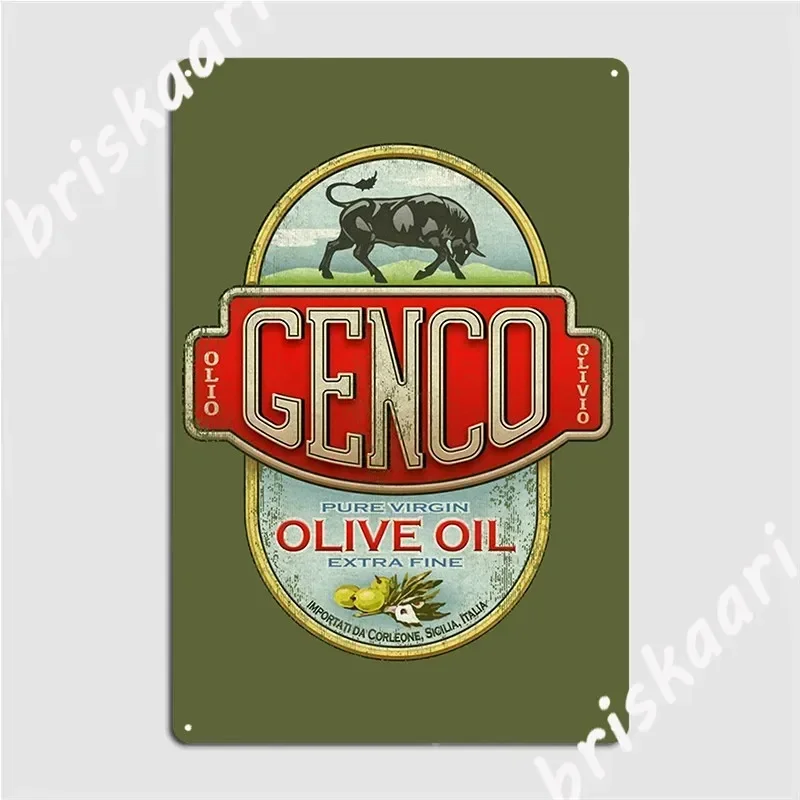 The Godfather Genco Olive Oil Co. Poster Metal Sign Funny Printing Mural Wall Decor Bar Tin Sign Poster
