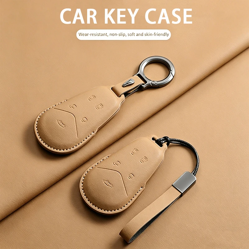 

Original Color Car Key Case Cover For VOYAH DREAM POWER PHEV EV Car Smart Remote Key Case Shell Decorative Interior Accessories