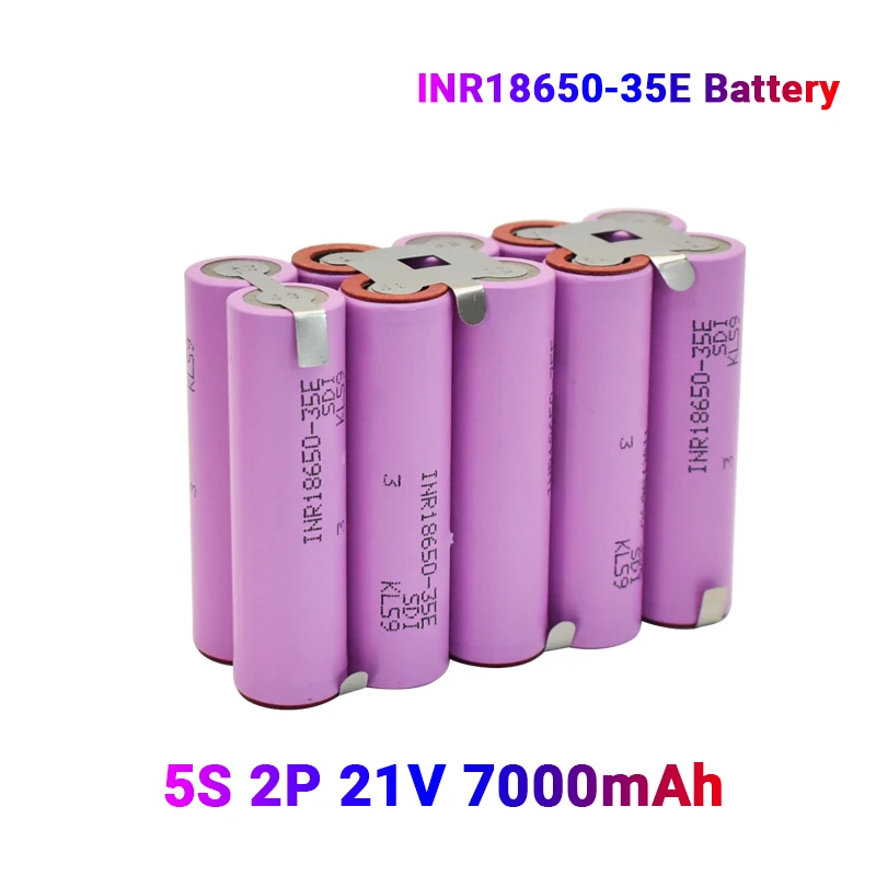 Kunden spezifische 7000 Batterie, 18650-35e, 12,6 mAh, 30a, Schrauben dreher elektrode, 3s, 4s, 5s, 6s, 1p, 2p, v, nagelneu