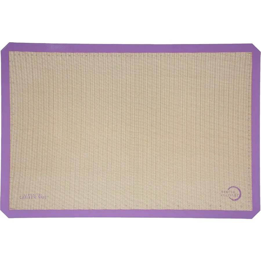 

Силиконовый коврик для выпечки, полноразмерный, 16,5 x 24,5 дюйма, фиолетовая рамка