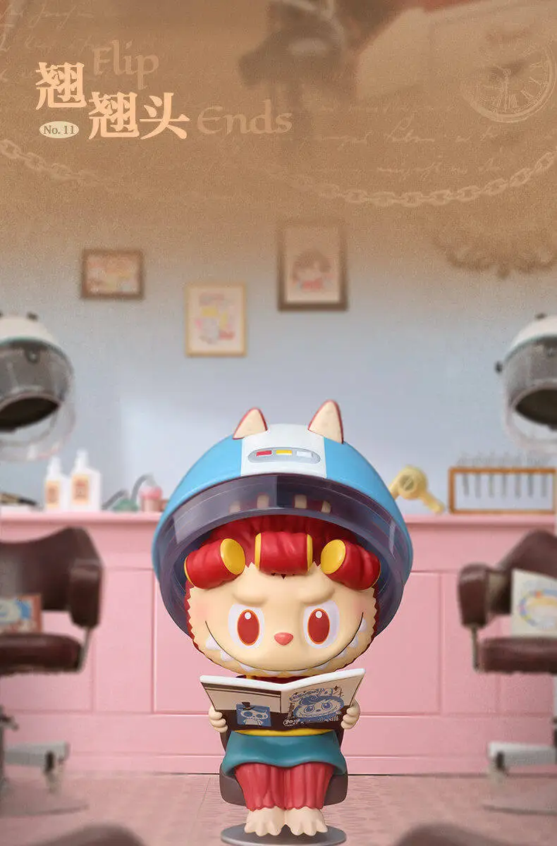 Original POPMART Labubu Retro Friseursalon Blind Box Actionfigur Sammlerstück Schreibtischdekoration Auto-Ornament Geburtstagsüberraschungsgeschenk – Detail 28