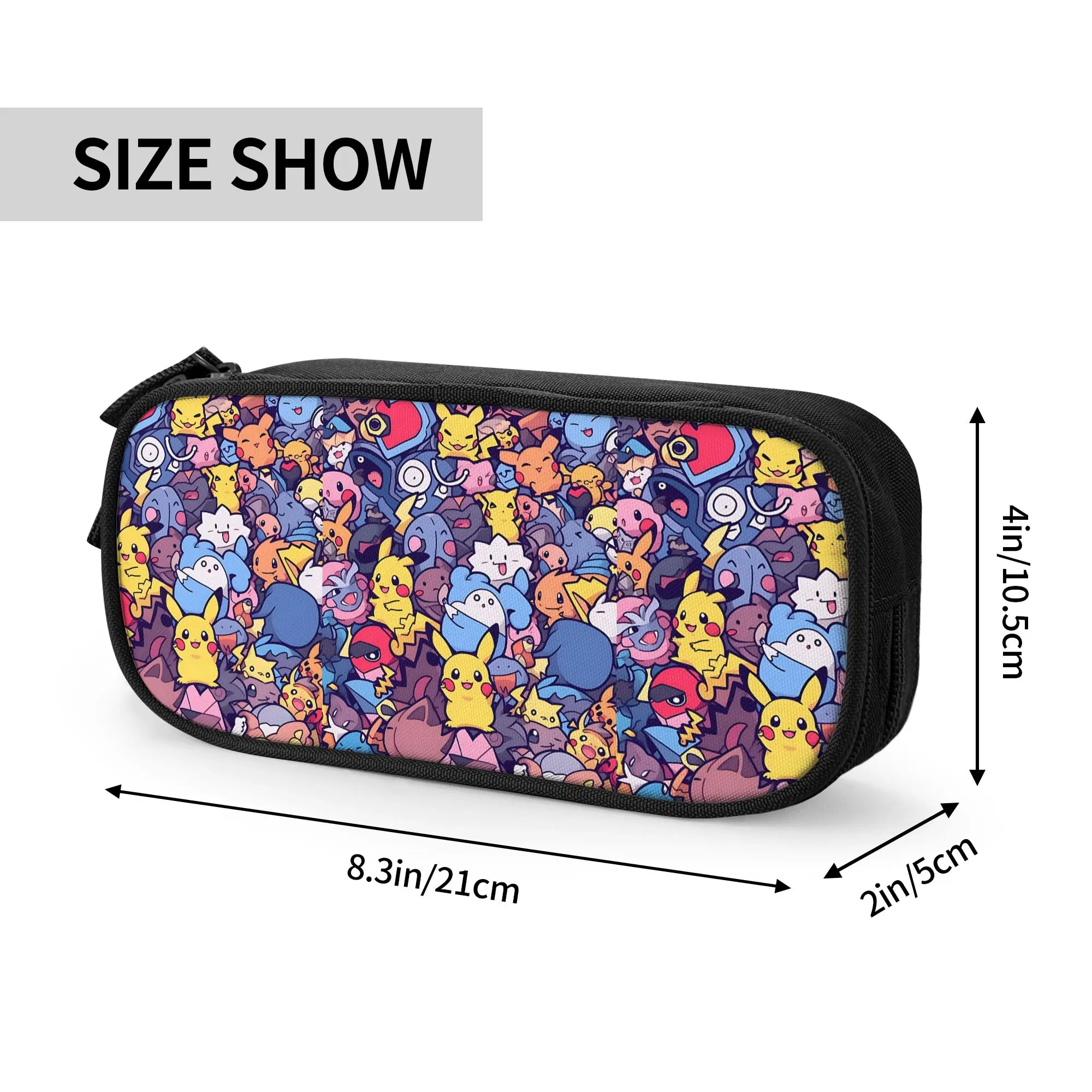 Custom Pokemon Dense Character Collage Large Capacity Bags for Child  Handheld Study Bag for Boys Gilrs Kids