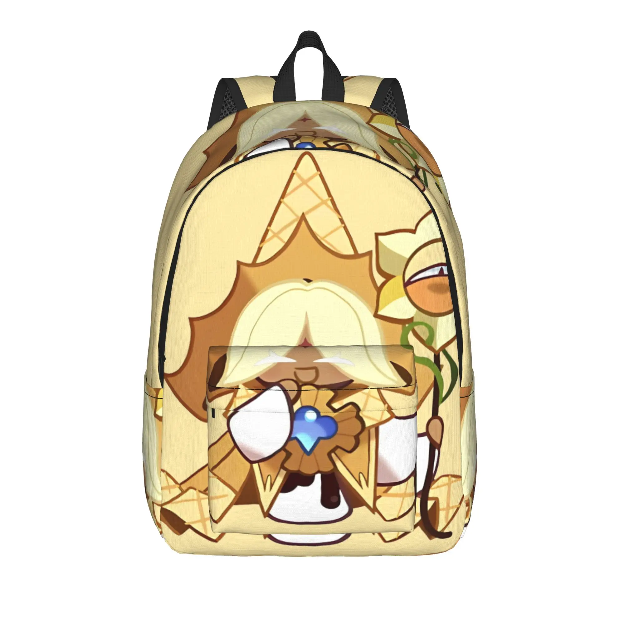 Pure Vanilla Cookie Casual Backpack Student Work Cookie Run Kingdom Daypack for Men Women Laptop Computer Shoulder Bag
