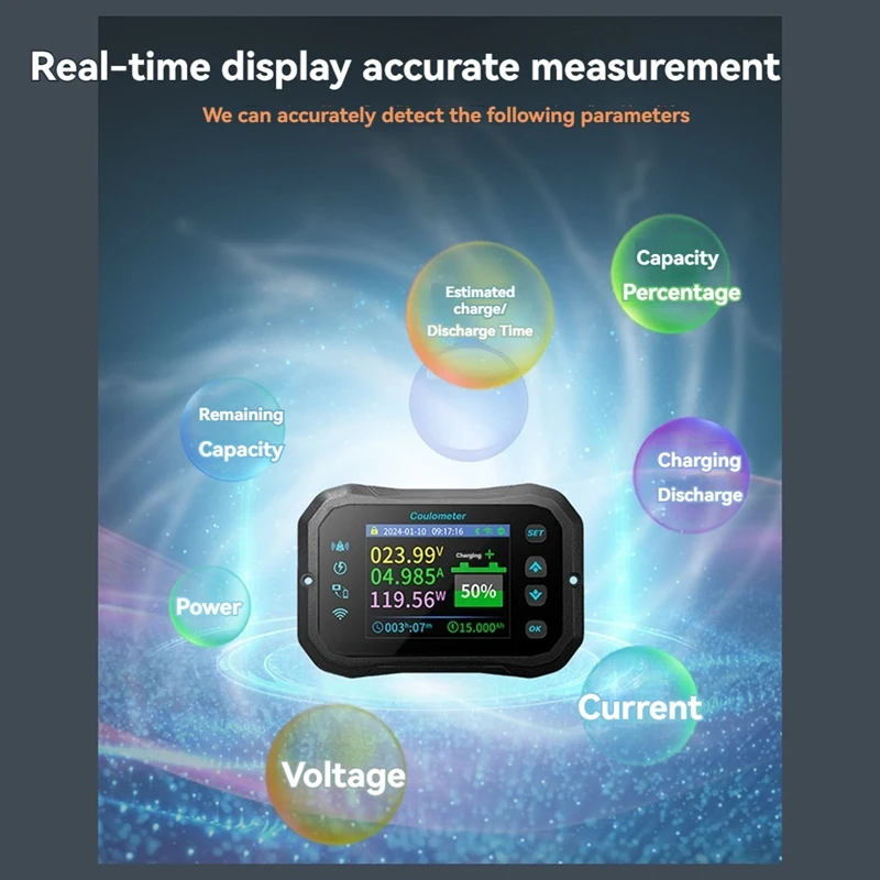 Compteur de puissance Wifi 02:omb pour lithium et plomb-acide 24.com, indicateur de capacité de batterie et moniteur