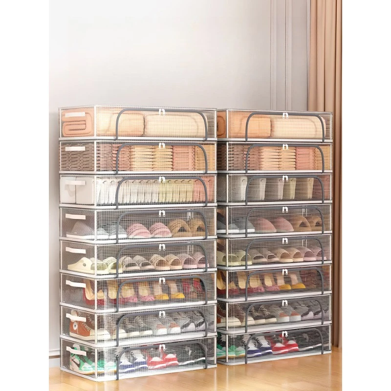 

Japanese shoe cabinet storage space-saving layered household double-layer shoe rack transparent foldable shoe bracket for shoes